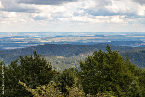 Scenic view from the mountain big Inselsberg