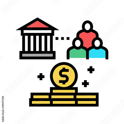 state of people benefits color icon vector. state of people benefits sign. isolated symbol illustration
