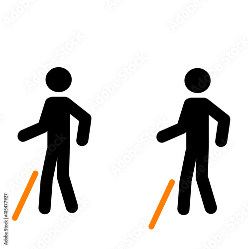 a sign of social distancing in the queue at the cinema, in the store, at the ticket office of the train station, be safe