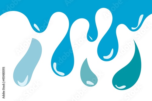 Liquid background blue water melts downwards