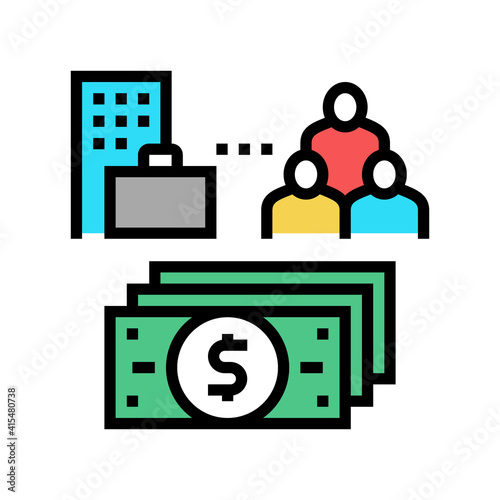 business and employees benefits color icon vector. business and employees benefits sign. isolated symbol illustration