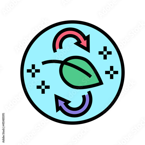 ecology planet color icon vector. ecology planet sign. isolated symbol illustration