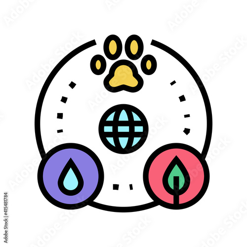 biocenosis ecosystem color icon vector. biocenosis ecosystem sign. isolated symbol illustration