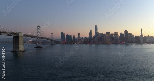 Wallpaper Mural Bay Bridge and San Francisco Skyline at Sunset Torontodigital.ca