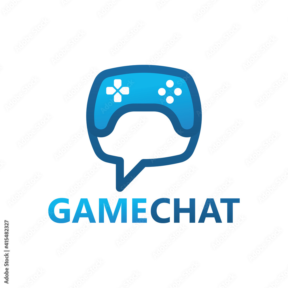 Fototapeta premium Game chat logo template design