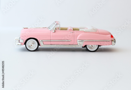 Classic Pink convertible car