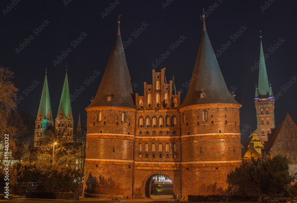 Holsten Gate, Lübeck, Schleswig-Holstein, Germany