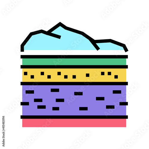 lithosphere ecosystem color icon vector. lithosphere ecosystem sign. isolated symbol illustration