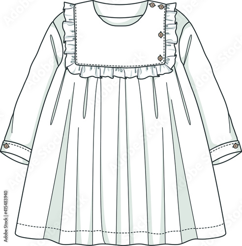 baby clothes flat sketch vector illustration