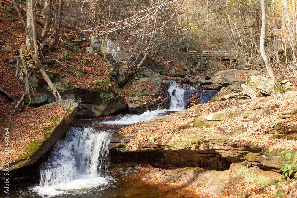 continuous waterfalls Stock Photo | Adobe Stock