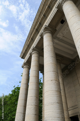 Columns at the entrance to Eglise Saint Pothin, Lyon, France photo