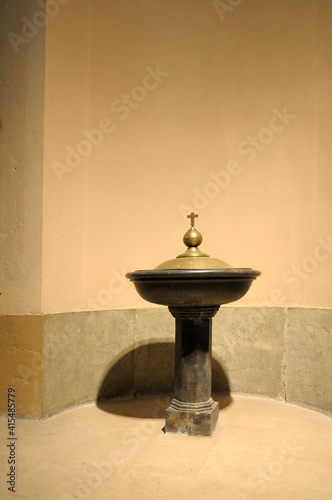 Baptismal urn, Eglise Saint Pothin, Lyon, France photo