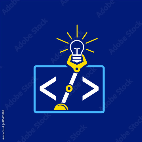 illustration of especially coding, making , robotics and designing areas.