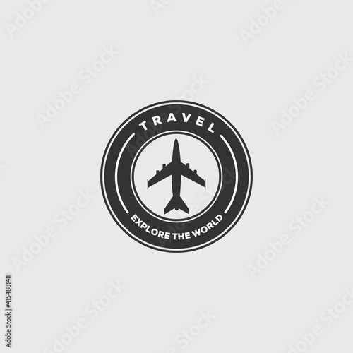 plane aeroplane travel airline logo vector illustration design