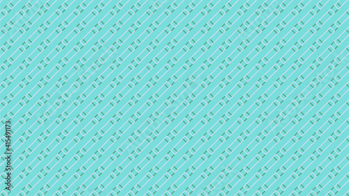 Patrón diagonal de rectángulos largos y chicos superpuestos con fondo de color azul cian