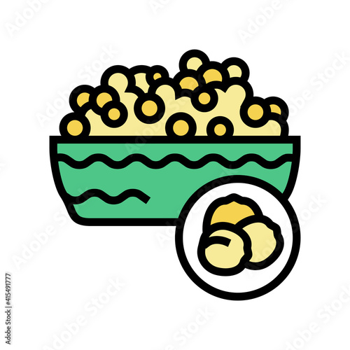 chickpeas groat color icon vector. chickpeas groat sign. isolated symbol illustration