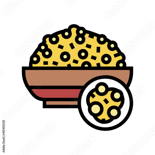 millet groat color icon vector. millet groat sign. isolated symbol illustration
