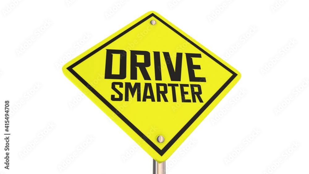 Drive Smarter Safe Driver Caution Yield Warning Danger Sign 3d Animation Drive Smarter Safe Driver Caution Yield Warning Danger Sign 3d Animation