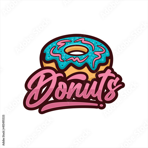 Donuts vector design premium logo