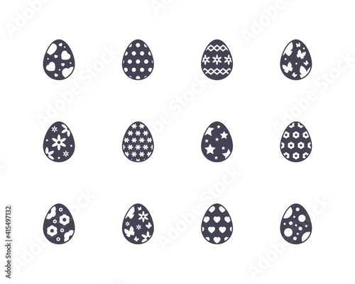 Easter eggs icons.