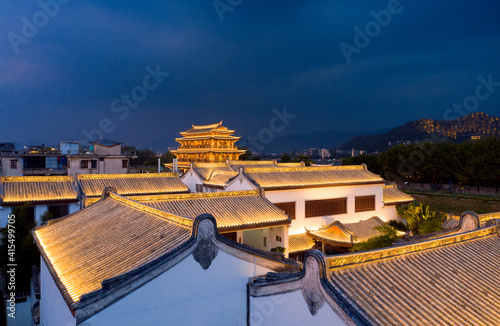 Night view of Chaozhou ancient city, Chaozhou City, Guangdong Province, China