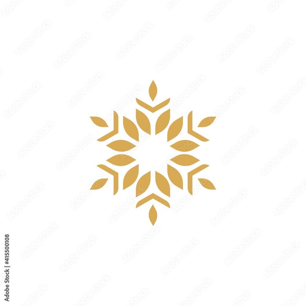 Beauty leaf fashion logo. vector template