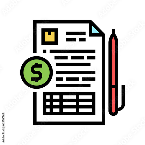 record keeping color icon vector. record keeping sign. isolated symbol illustration