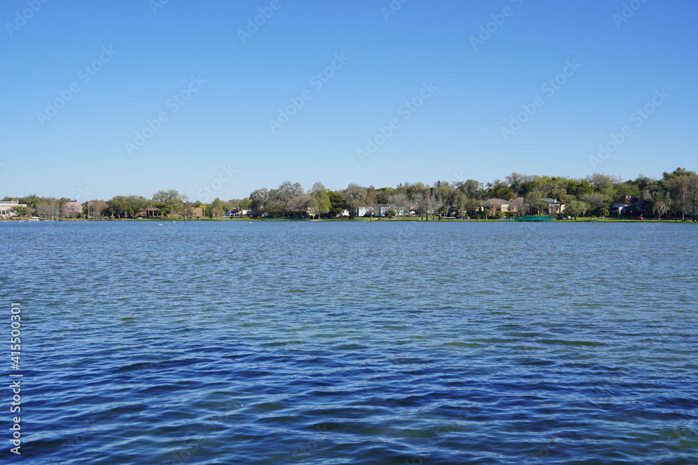 Spring of Lake Morton at city center of lakeland Florida	