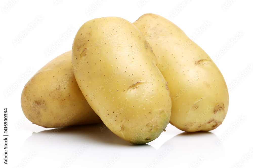 New potato isolated on white background New potato isolated on white background