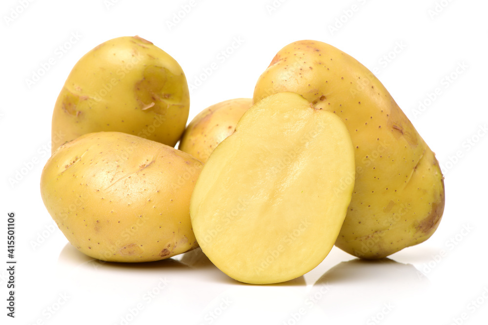 New potato isolated on white background New potato isolated on white background