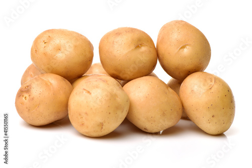 New potato isolated on white background 