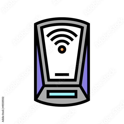 scanning rfid device color icon vector. scanning rfid device sign. isolated symbol illustration