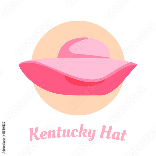 Simple design of Kentucky Derby hat