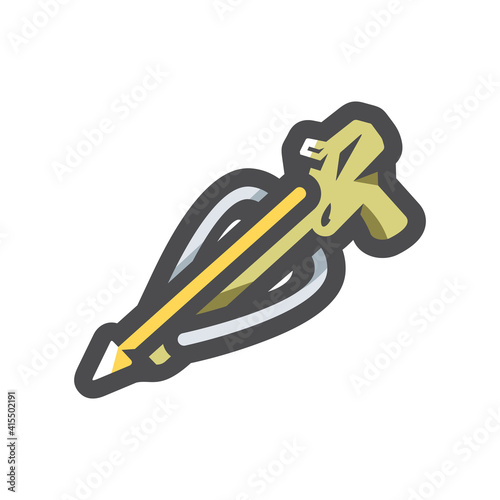 Spear Gun Harpoon Vector icon Cartoon illustration.