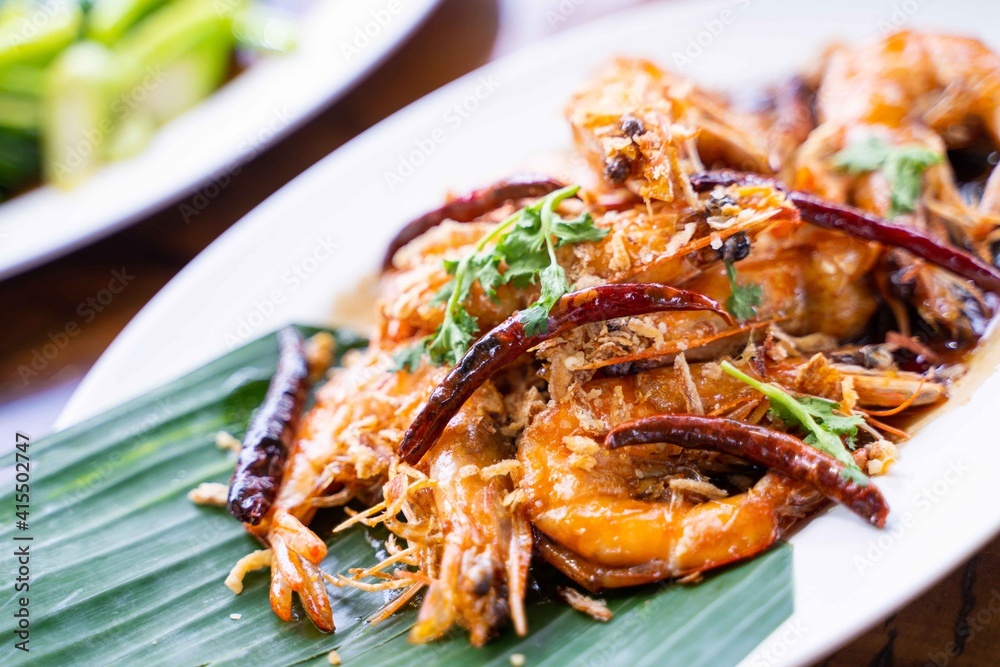 Stir Fried Shrimp with Tamarind Sauce