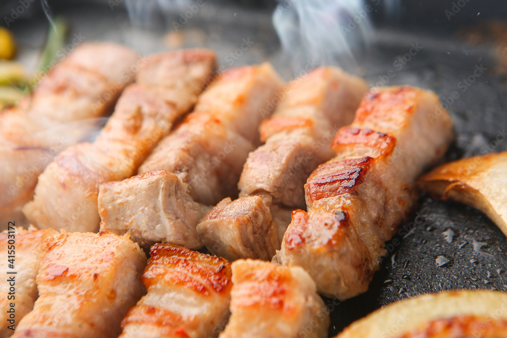 삼겹살 한국음식 Pork belly samgyeopsal