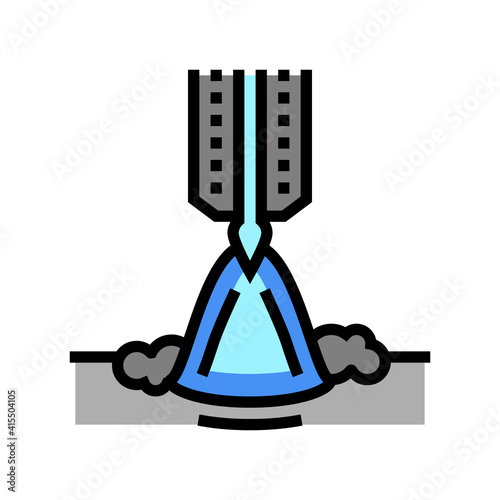 butt welding color icon vector. butt welding sign. isolated symbol illustration