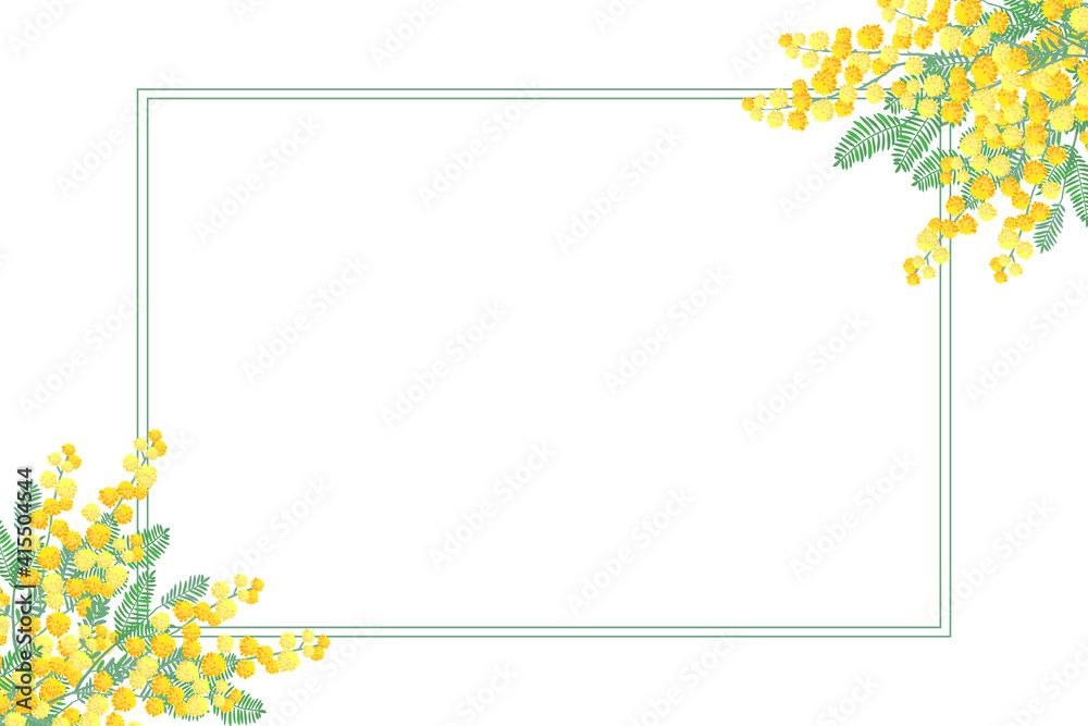 Obraz premium ミモザの花 フレーム