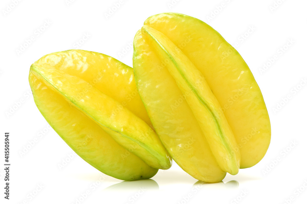 Carambole on a white background Carambole on a white background