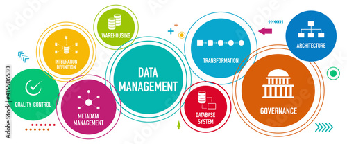 Data management flat vector and icon for presentation and report