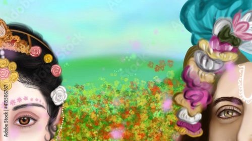 Konstfotografi radha krishna digital art