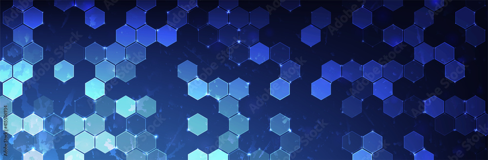 Hexagon background. Blue technology pattern. Futuristic backdrop. Hex vector illustration
Hexagon background. Blue technology pattern. Futuristic backdrop. Hex vector illustration