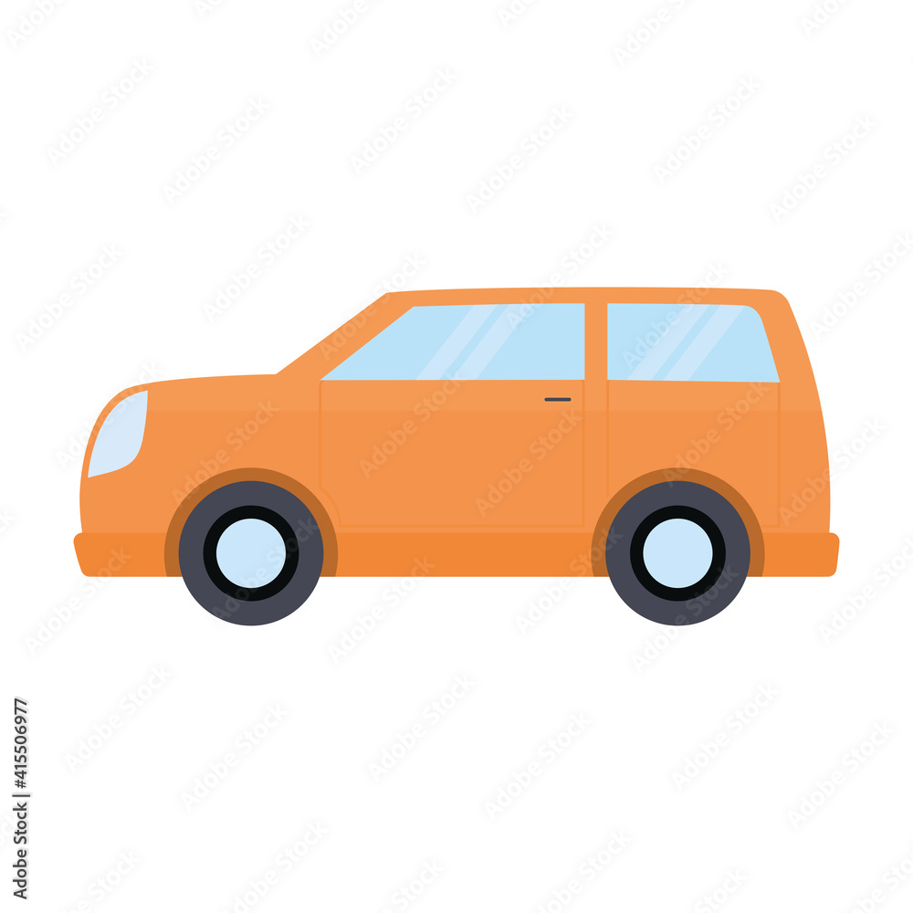 orange car on a white background