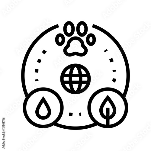 biocenosis ecosystem line icon vector. biocenosis ecosystem sign. isolated contour symbol black illustration