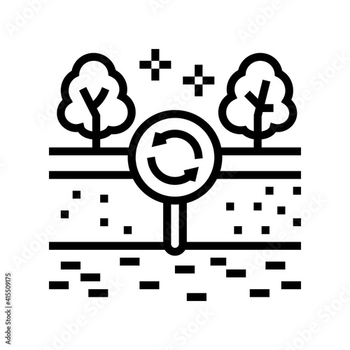 edaphotop ecosystem line icon vector. edaphotop ecosystem sign. isolated contour symbol black illustration