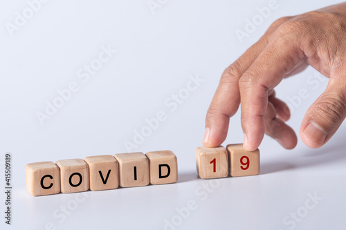 hand holding dice with text for illustration of 