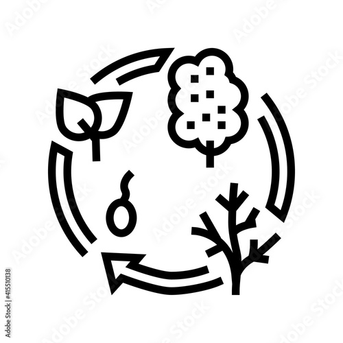 life cycle line icon vector. life cycle sign. isolated contour symbol black illustration