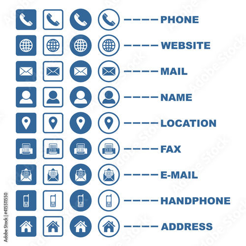 web icon, contact us icon vector symbol for business card name isolated illustrations white background