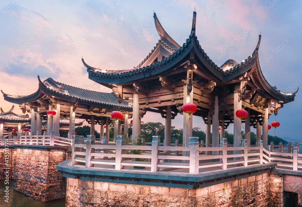Night view of Guangji Bridge, Chaozhou City, Guangdong Province, China Night view of Guangji Bridge, Chaozhou City, Guangdong Province, China