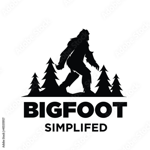 Big foot yeti logo icon design